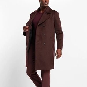 Express | Redwood Wool Blend Water Resistant Topcoat